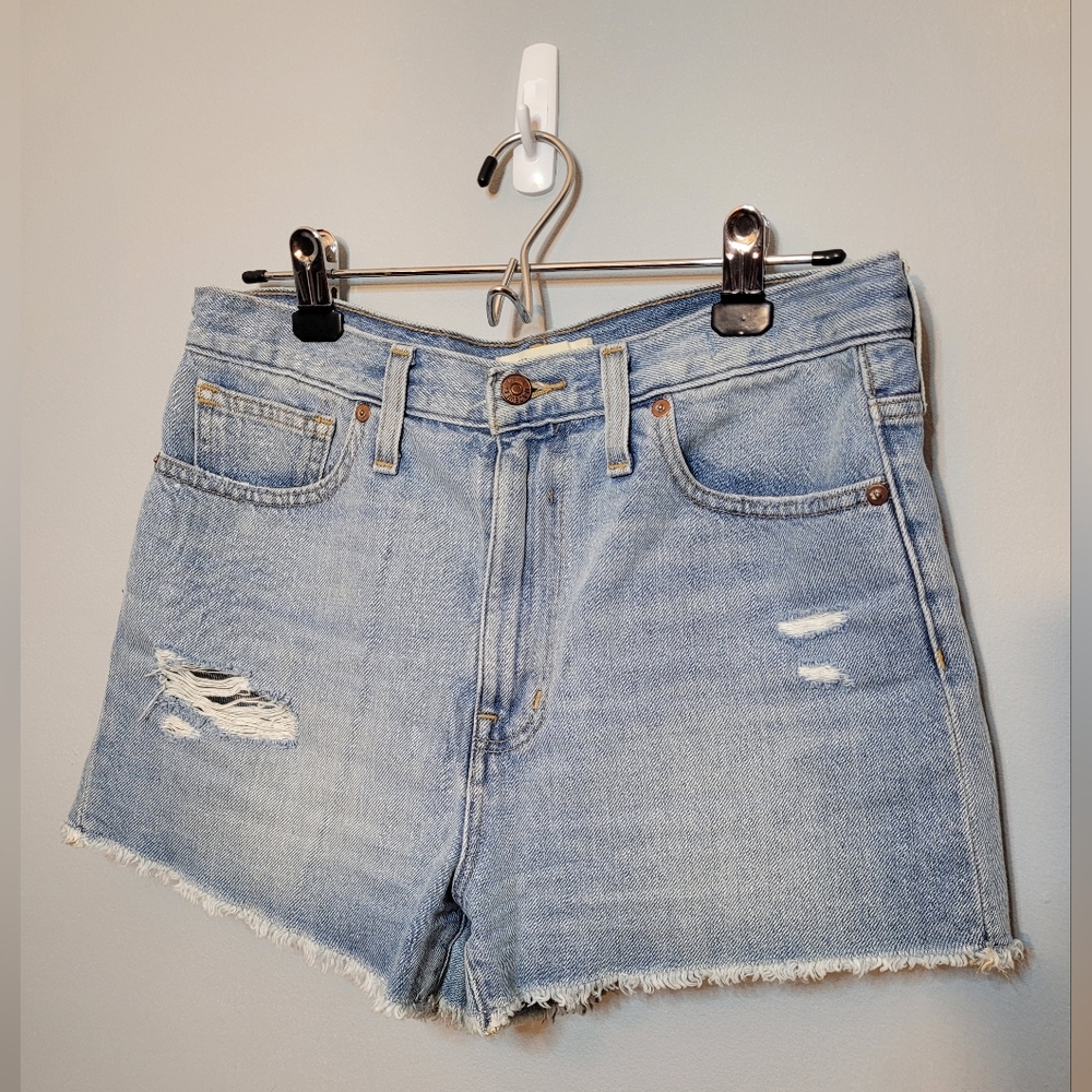 Madewell Mom Jean Women's Distressed Denim Shorts